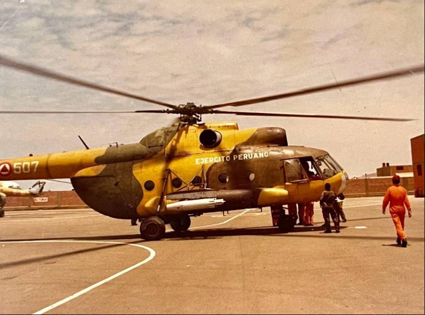 Mi-8T Hip C, matricula EP-507. Credito: Coronel EP (r) Rodolfo Gamboa Obeso.