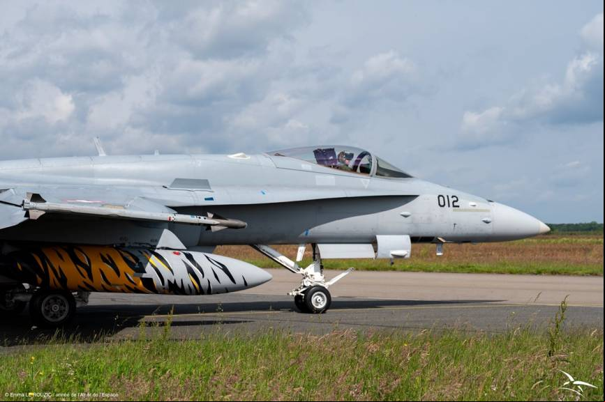 Uno de los F/A-18C suizos participantes, aunque este pa