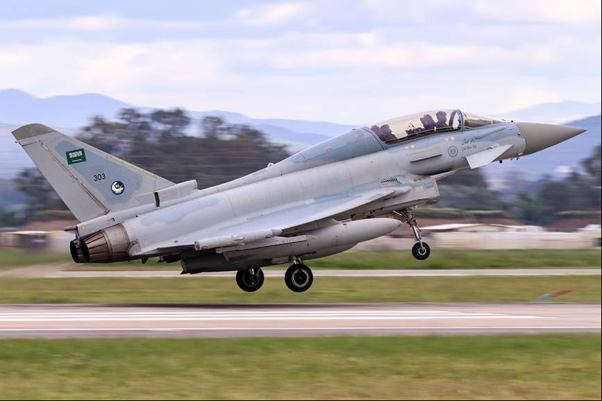 Uno de los Eurofighter biplazas de la RSAF. (foto Rub