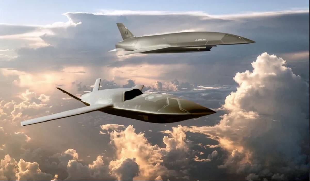Los UCAV General Atomics YFQ-42A y el YFQ-44A Anduril. (Foto: USAF)