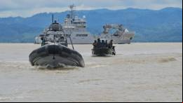 Operaciones anfibias durante los ejercicios conjuntos.