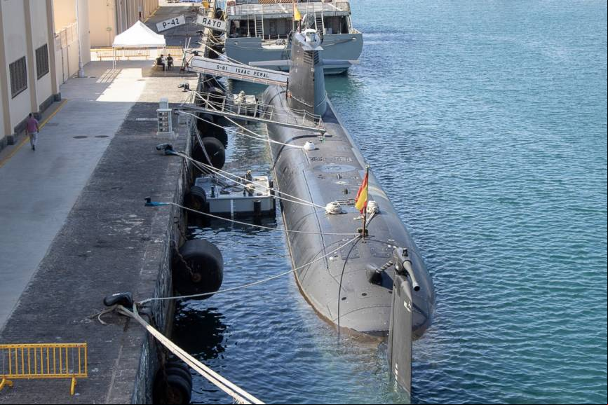 Imagen de popa del submarino