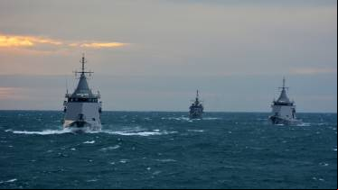 Varios buques de la Armada Argentina durante el gran ejercicio. (foto: Armada Argentina)